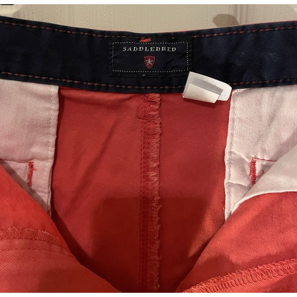 Saddlebred Shorts Men's 38W Red Flat Front 7" Inseam Bottoms‎ - Picture 3 of 4